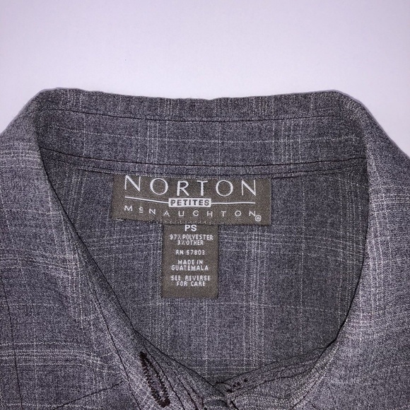 Norton McNaughton Petite Gray Long Sleeve Blazer - Picture 6 of 6